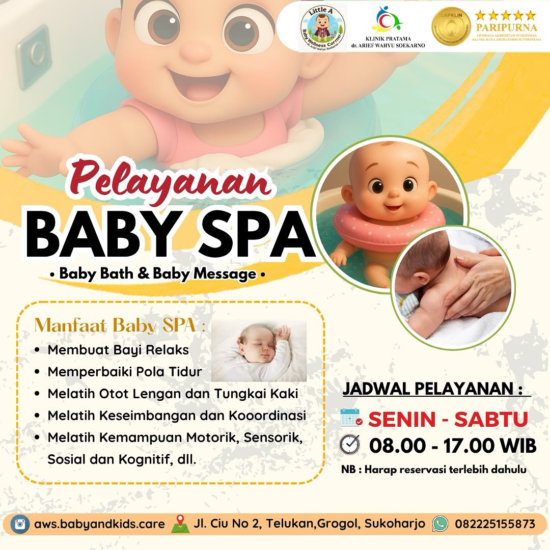 🌸 ✨ BABY SPA di Klinik dr. Arief ✨ 🌸Bantu dukung tumbuh kembang si Kecil dengan Baby Bath & Baby Massage yang menyenangkan dan menyehatkan 🛁💆♀️