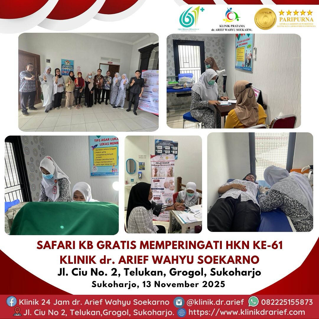 Safari KB Gratis Peringatan HKN ke-61 di Klinik dr. Arief Wahyu Soekarno , KB IUD, KB IMPLAN