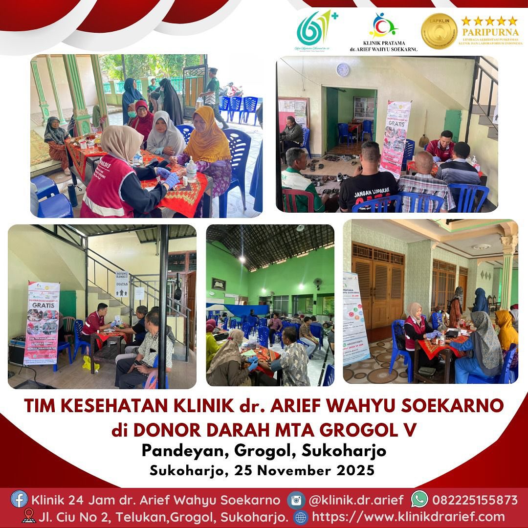 Tim Kesehatan Klinik dr. Arief Wahyu Soekarno Berpartisipasi dalam Kegiatan Donor Darah MTA Grogol V
