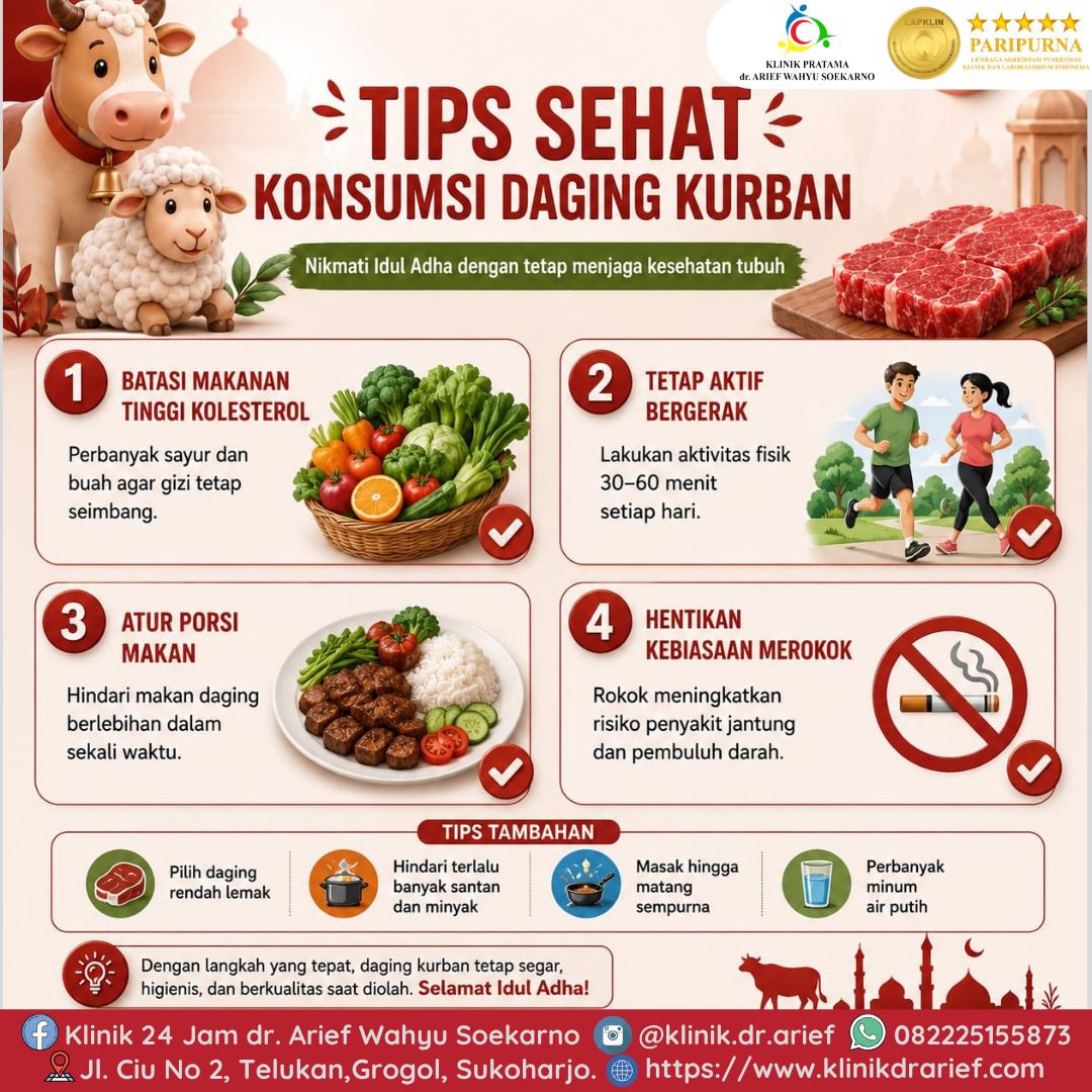 Tips Sehat Konsumsi Daging Kurban Saat Idul Adha