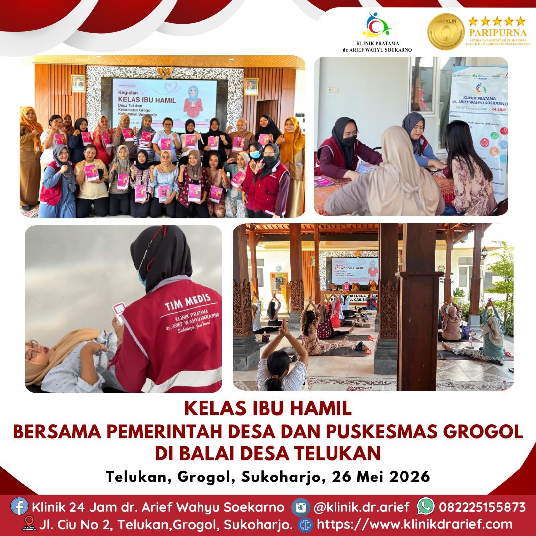 Kelas Ibu Hamil Bersama Pemerintah Desa Telukan dan Puskesmas Grogol di Balai Desa Telukan